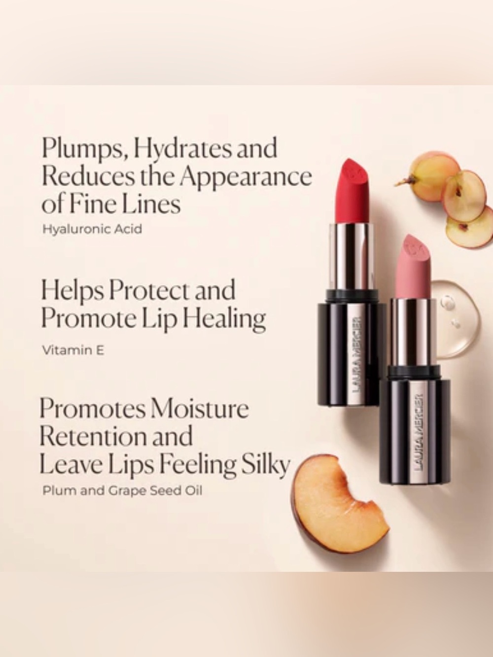 ✨NEW-Laura Mercier-Caviar Smoothing Matte Refillable Lipstick-Mulberry Moire - Picture 3 of 4